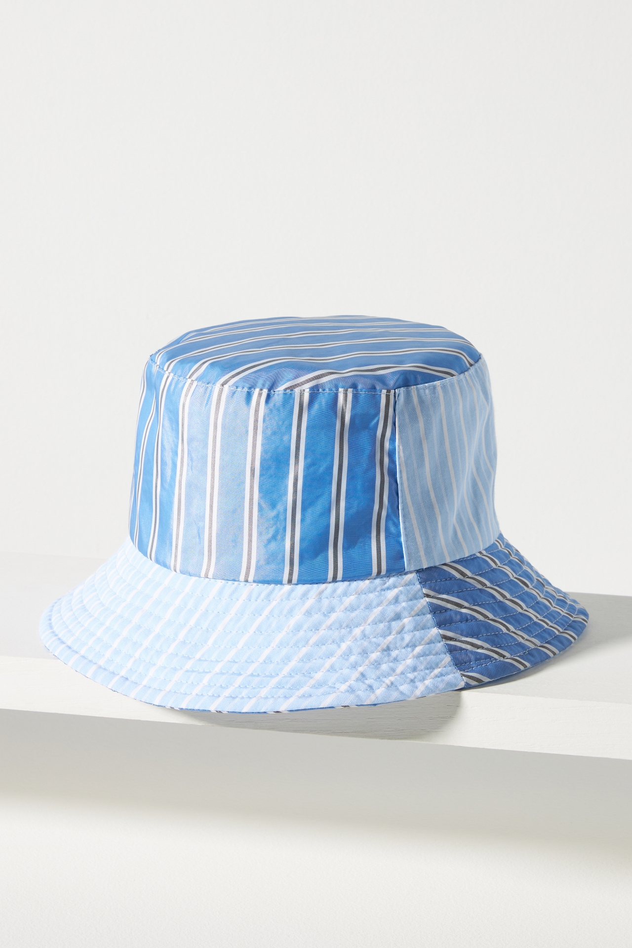 Cotton Pinstripe Bucket Hat