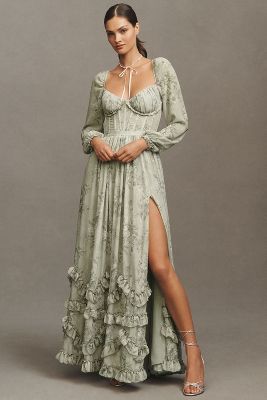 Free People Carmella Chiffon hotsell Maxi Dress