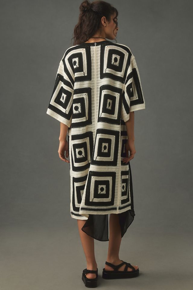 Square Pattern Cardigan Sweater | Anthropologie