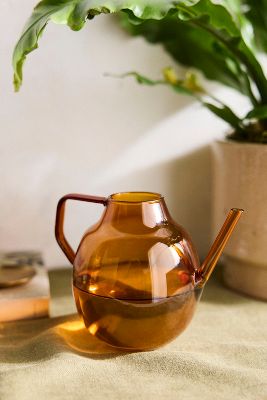 Terrain Amber Glass Watering Can In Brown