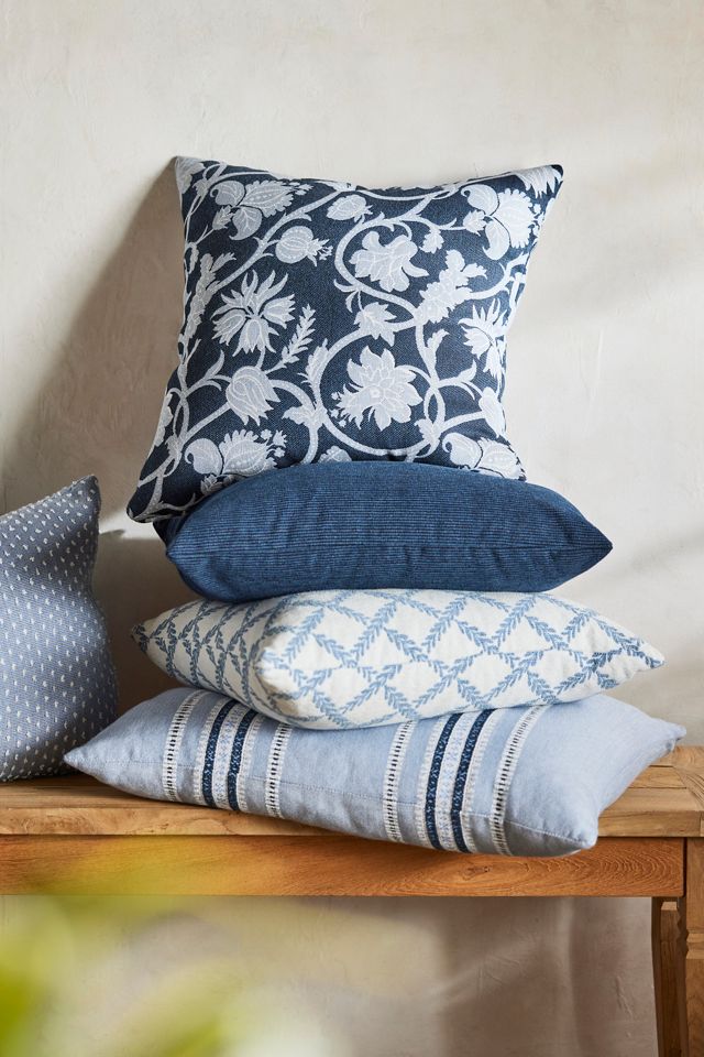 Blue Stripe Outdoor Pillow #4