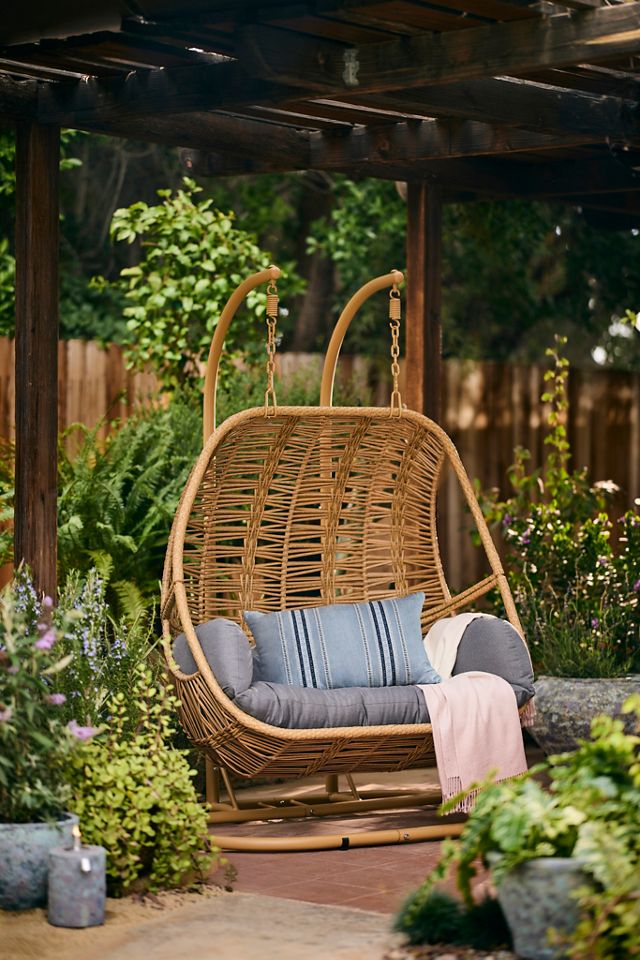 Blue Stripe Outdoor Pillow #2