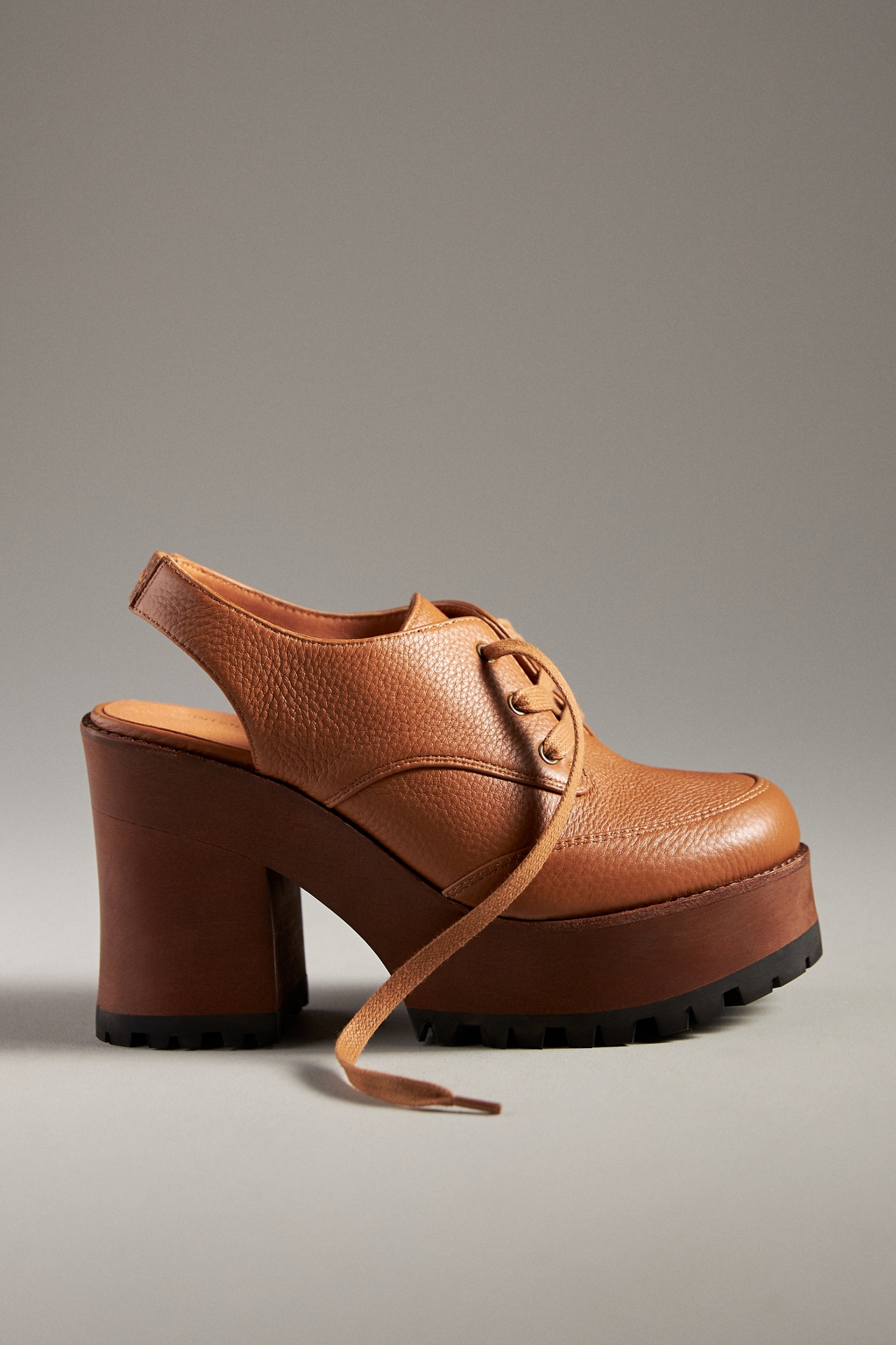 Intentionally Blank Wooden Heeled Clogs