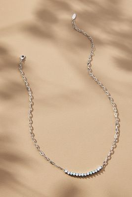 By Anthropologie Glassy Stone Arch Necklace In Metallic