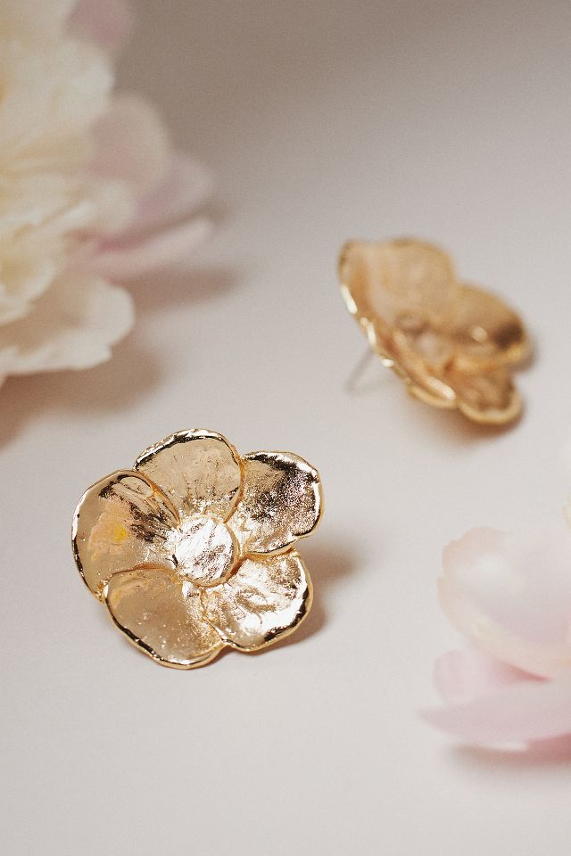 French Floral Post Earrings