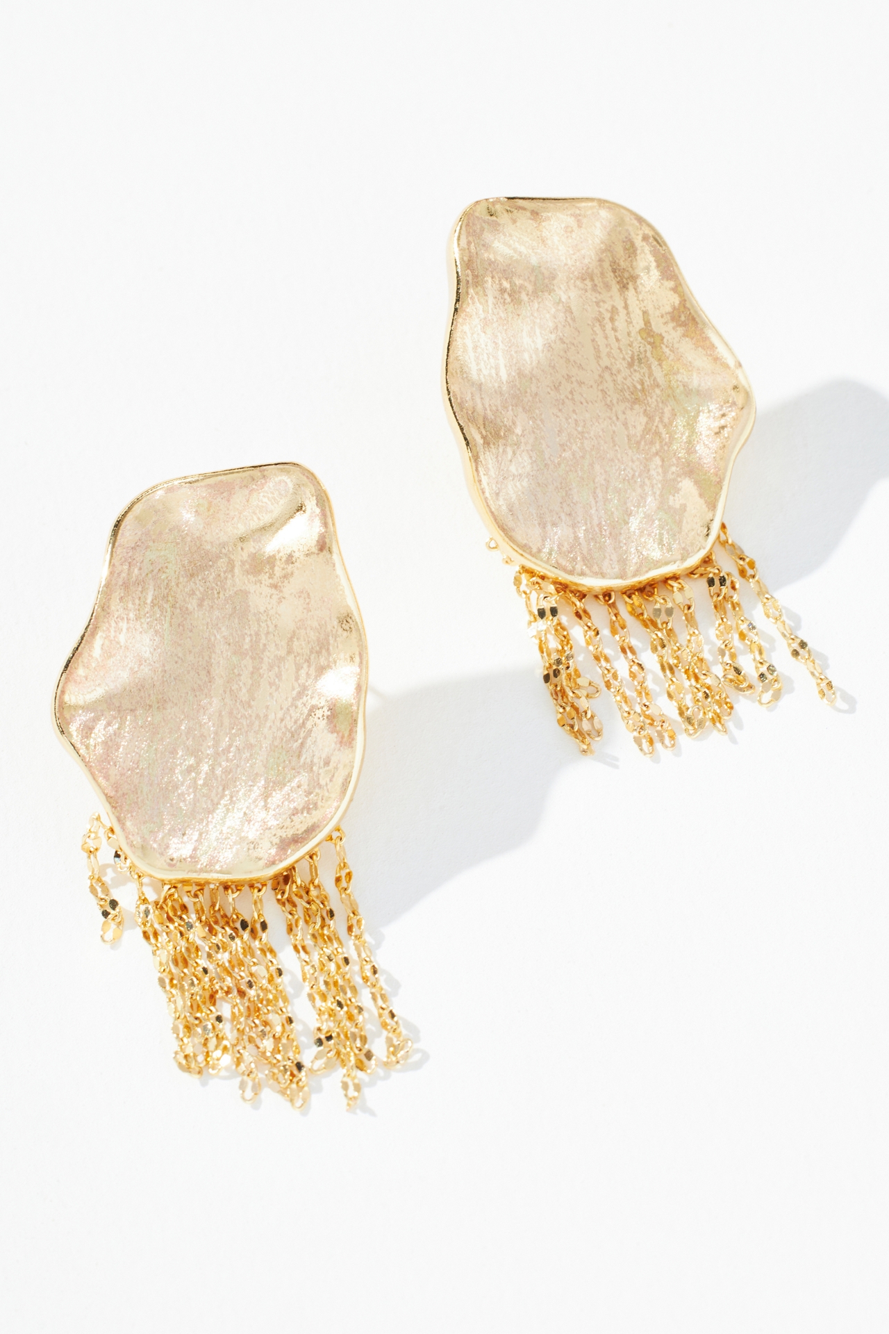 Metal Fringe Drop Earrings