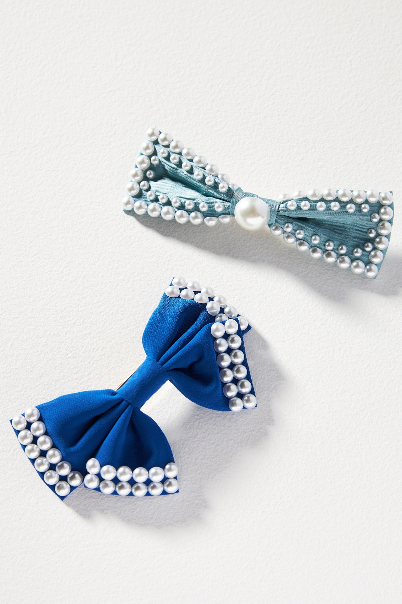 Pearl Hair Bows, Set of 2