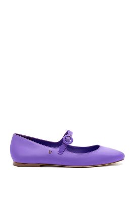 Shop Larroude Blair Ballet Flat In Purple