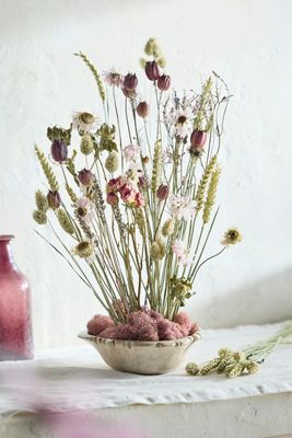 Dutch Field Mix Dried Bouquet, Pink