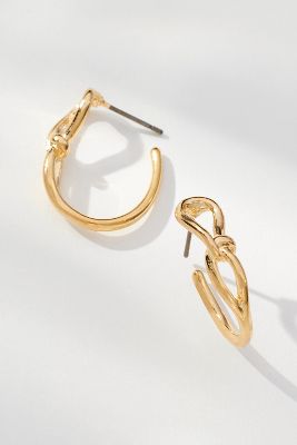 Shop By Anthropologie Looped Mini Hoop Earrings In Gold