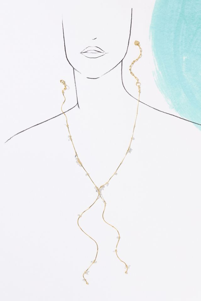 Pearl Beaded Lariat Necklace #2