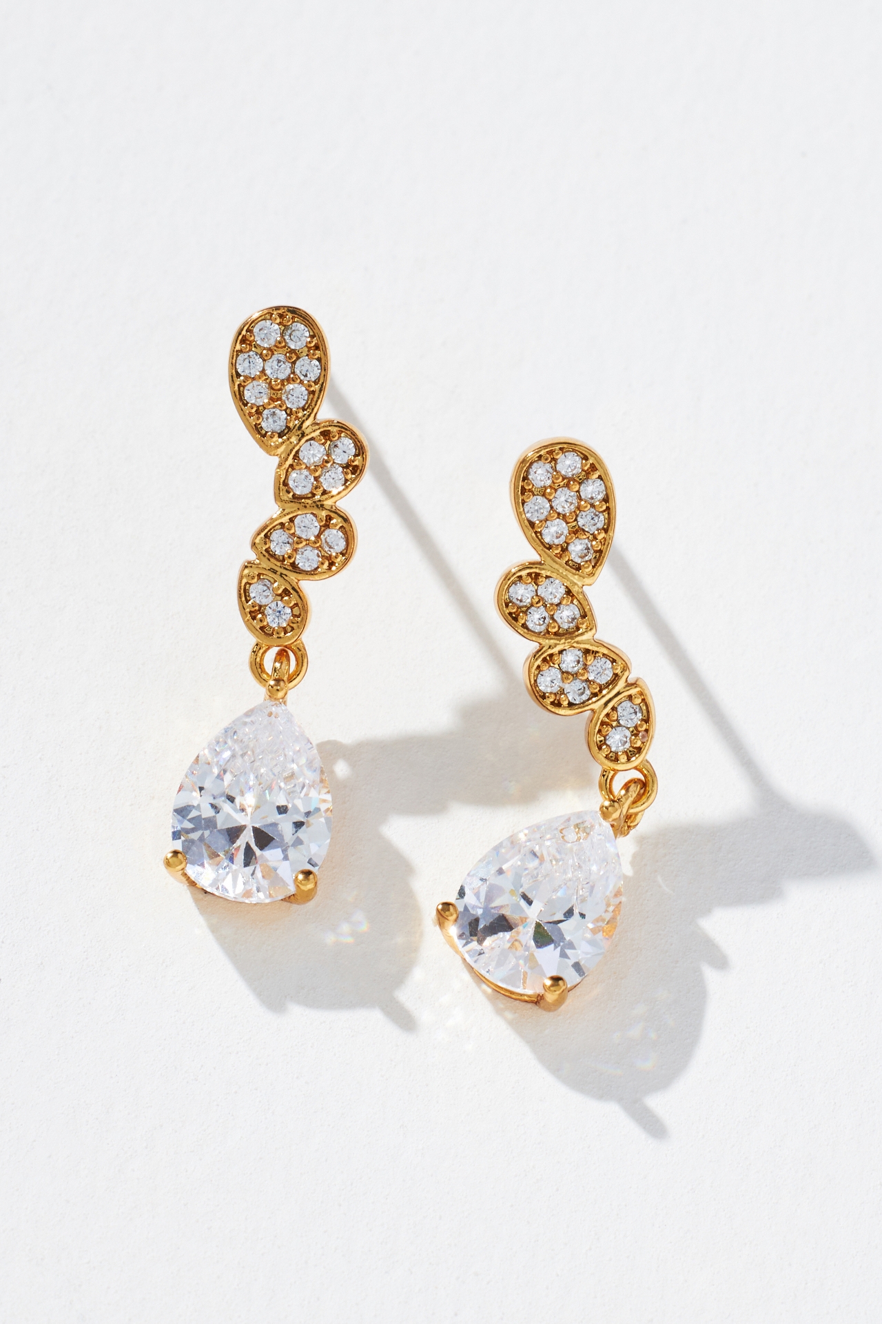 Delicate Crystal Drop Earrings