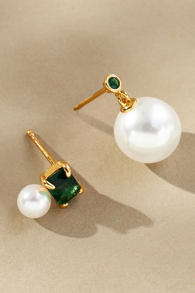 Pearl Crystal Earrings, Set of 2 #2
