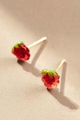Shop By Anthropologie Glass Fruit Post Earrings In Purple