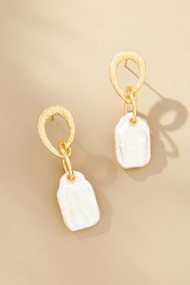 Shop By Anthropologie Pivotal Pearl Drop Earrings In White