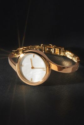 Shop Vanna Claire Pearl Watch In Gold