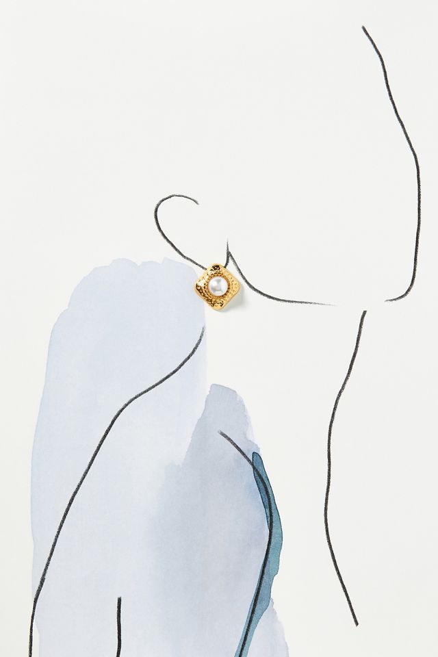 Cendré Maggie Pearl Post Earrings #2