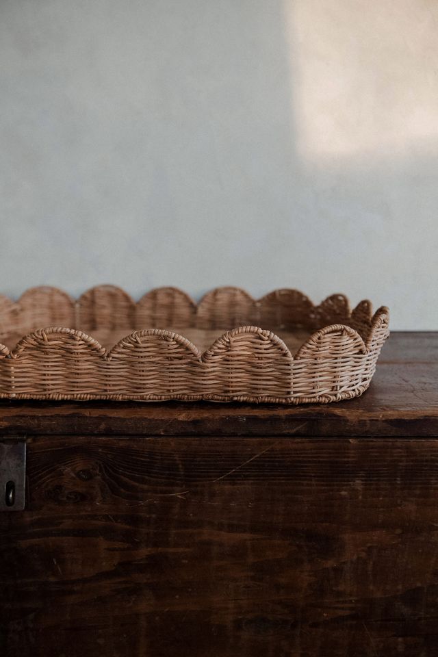 Connected Goods Sage Scalloped Storage Basket with Lid #3