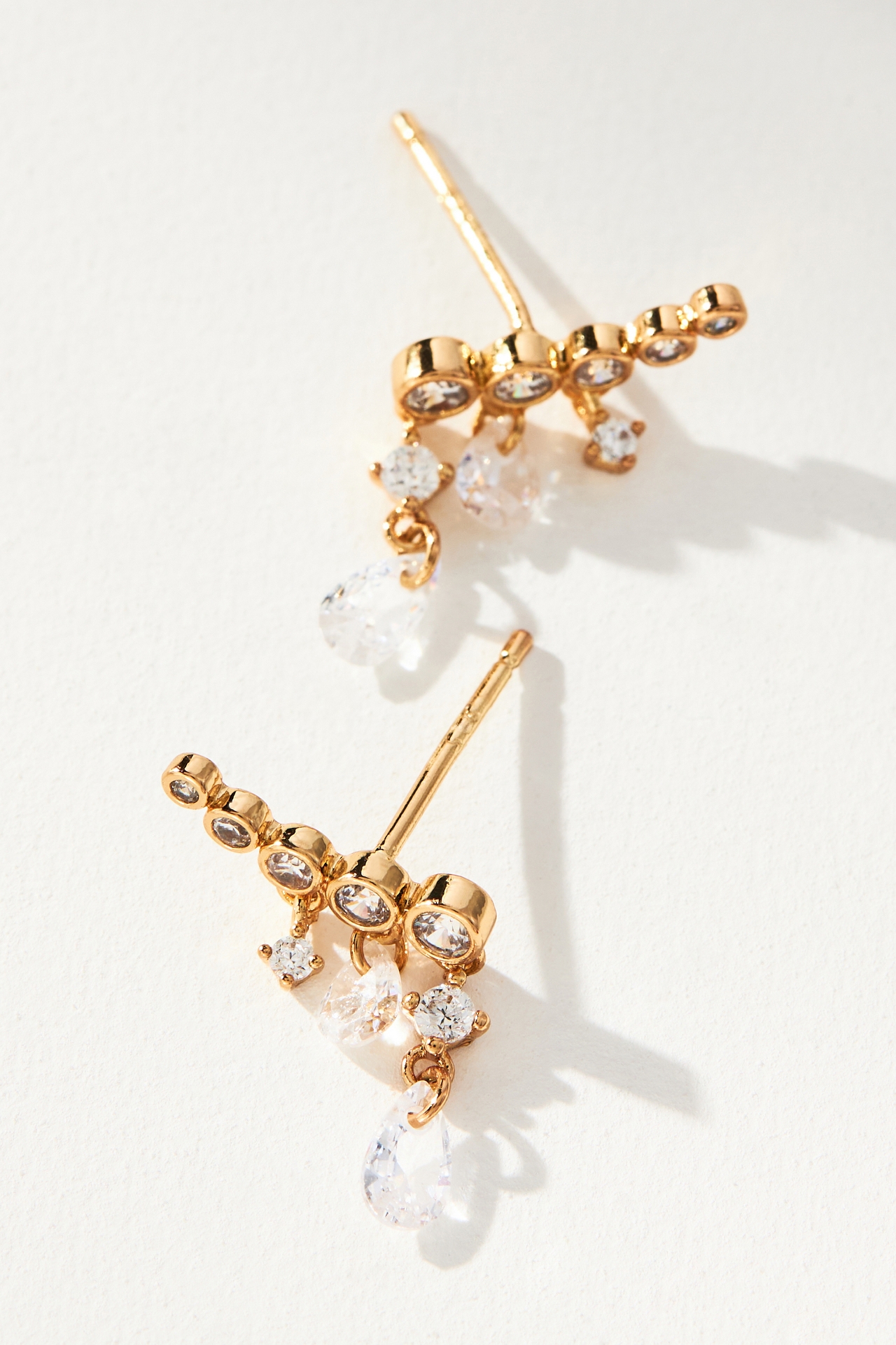 Mixed Crystal Ear Climber Earrings