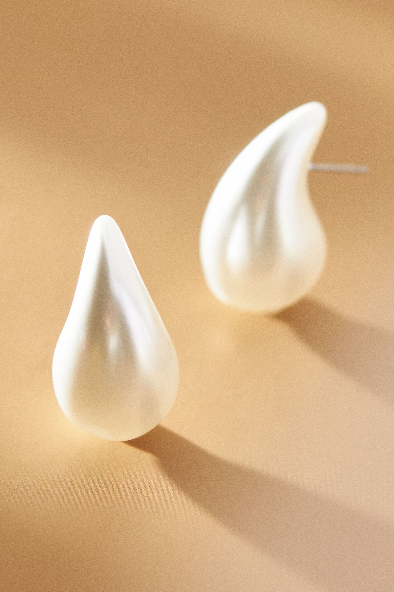 Matte Pearl Teardrop Earrings