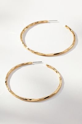 Shop By Anthropologie Natural Hoop Earrings In Gold