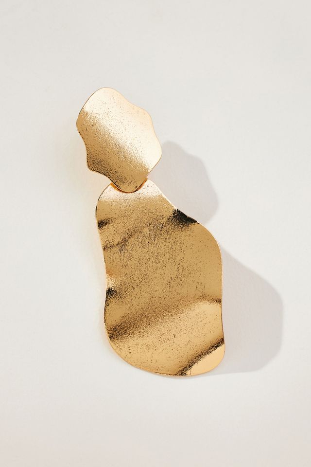 Hammered Double Drop Earrings #1