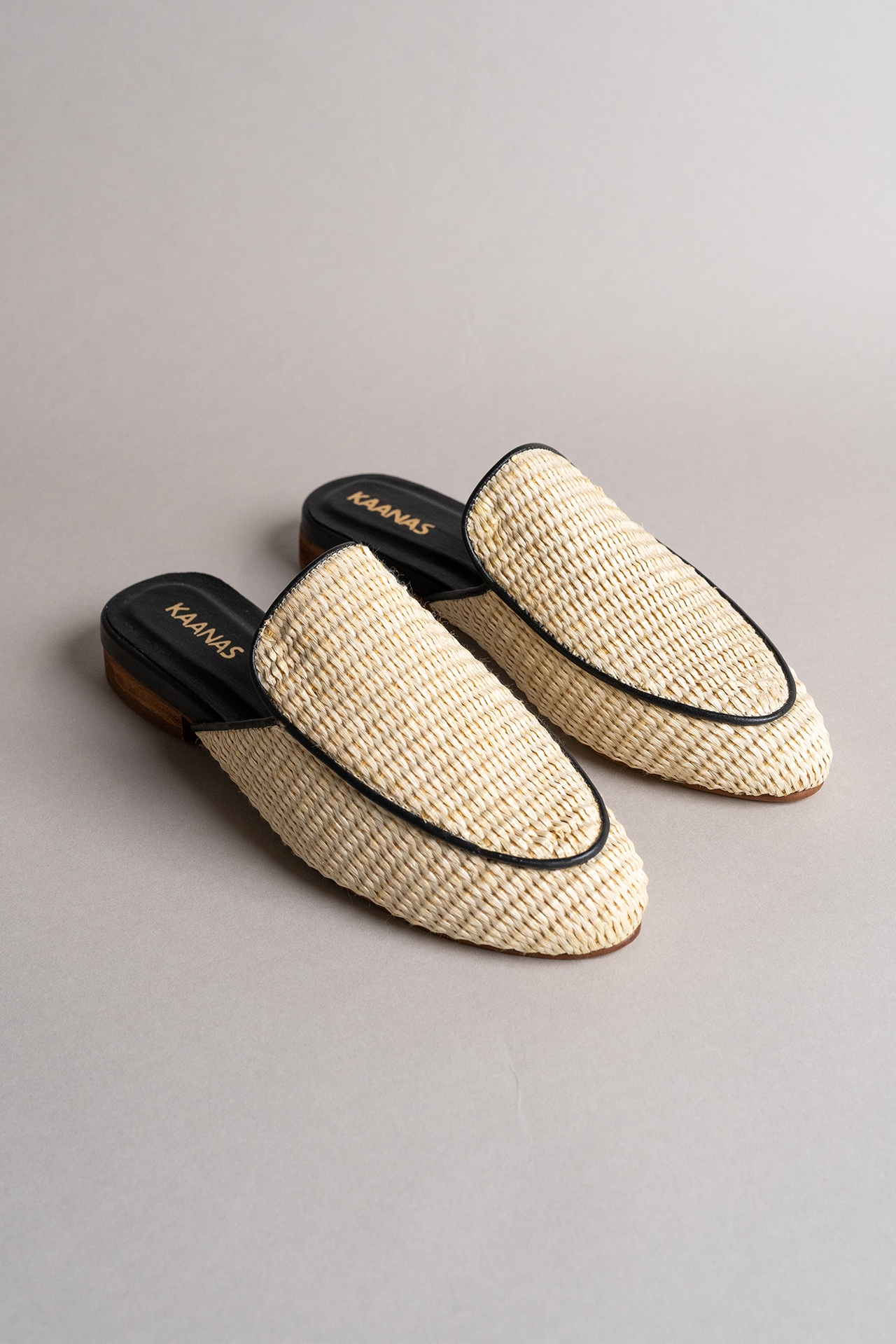 Kaanas Jaspe Basketweave Mules