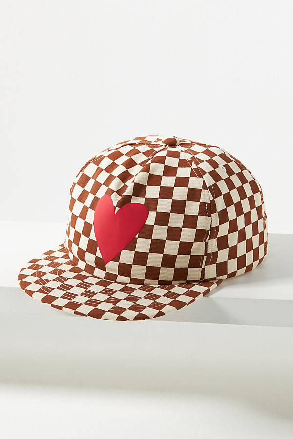 Shop Ascot + Hart Checkered Heart Cap In Brown