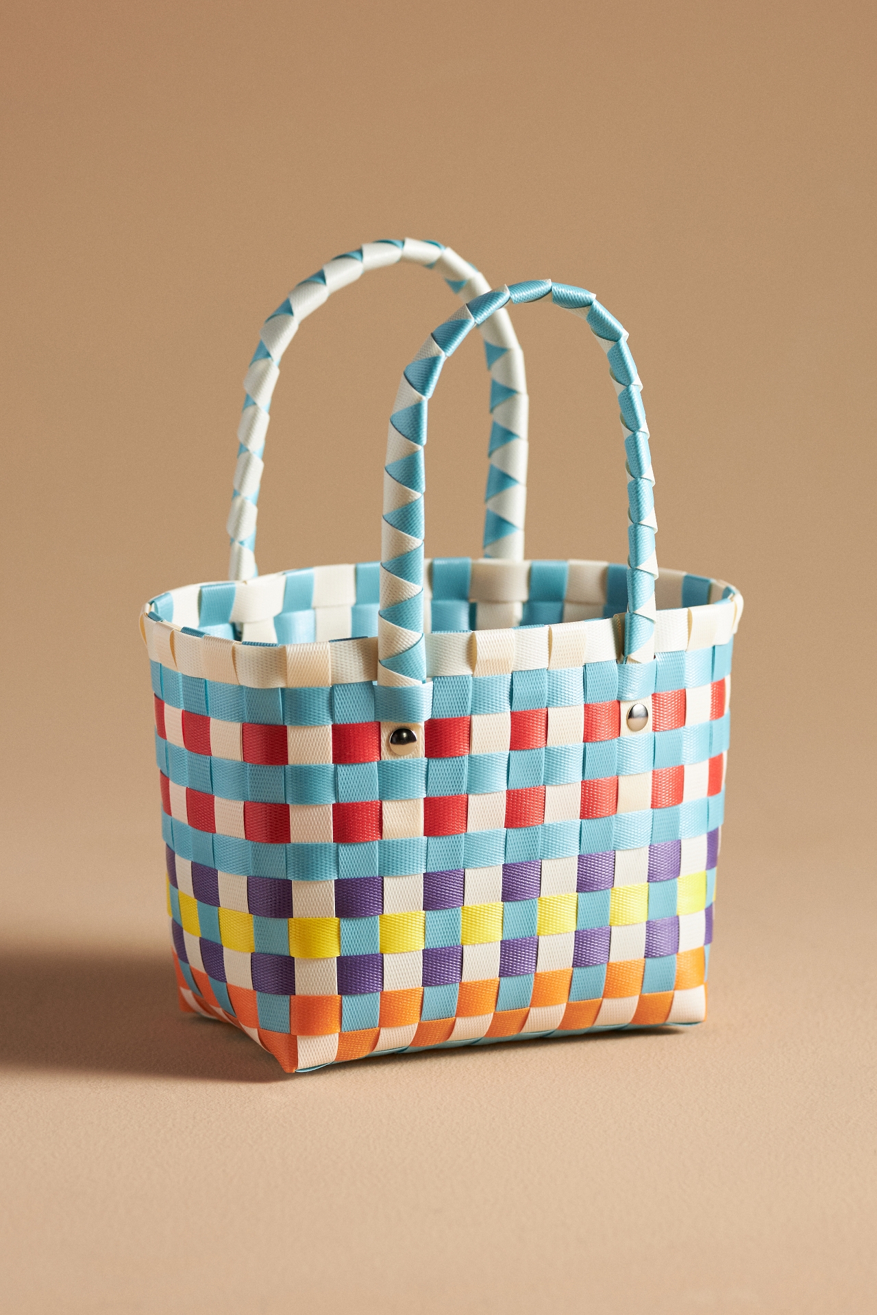 Mini Woven Basket Tote