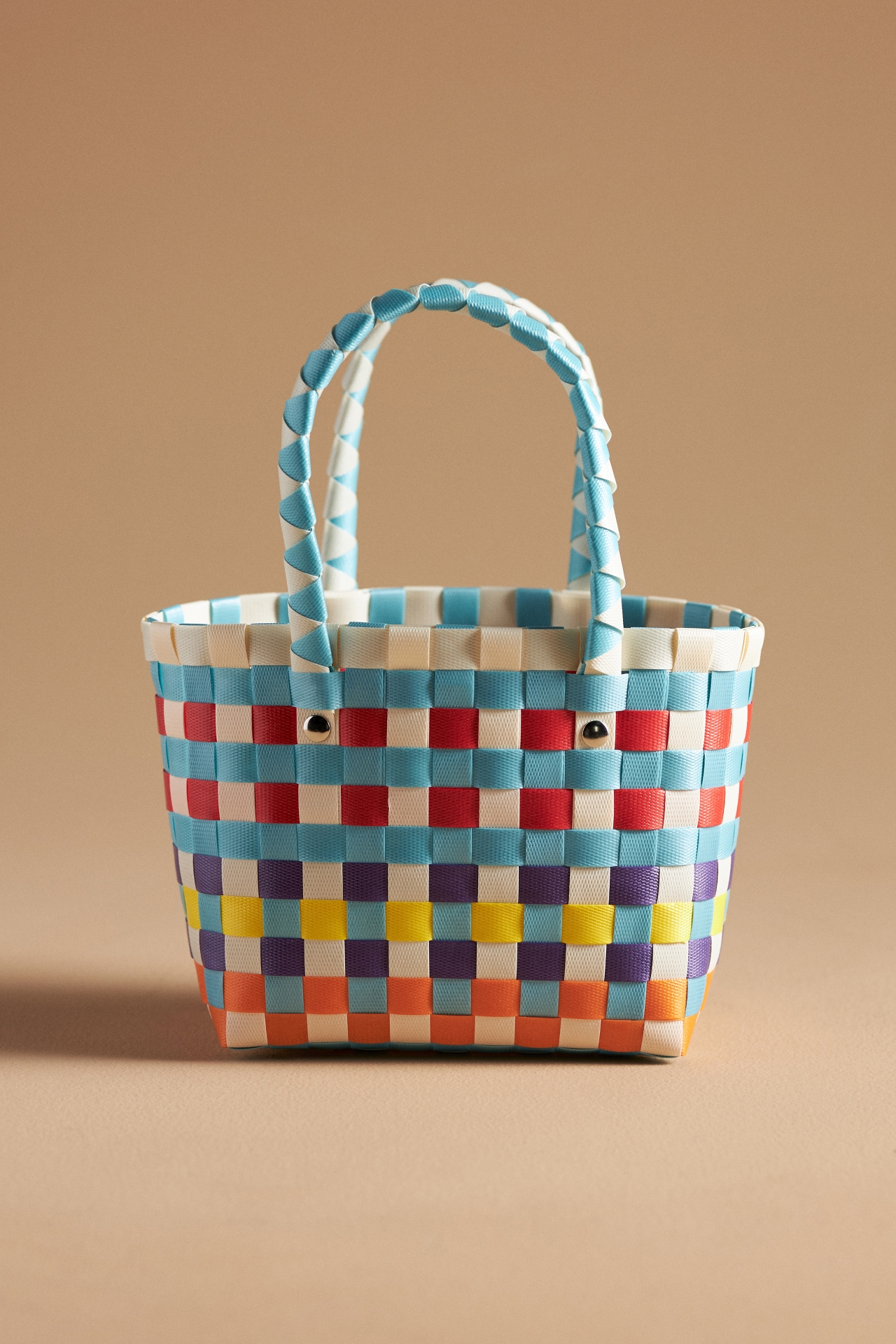 Mini Woven Basket Tote