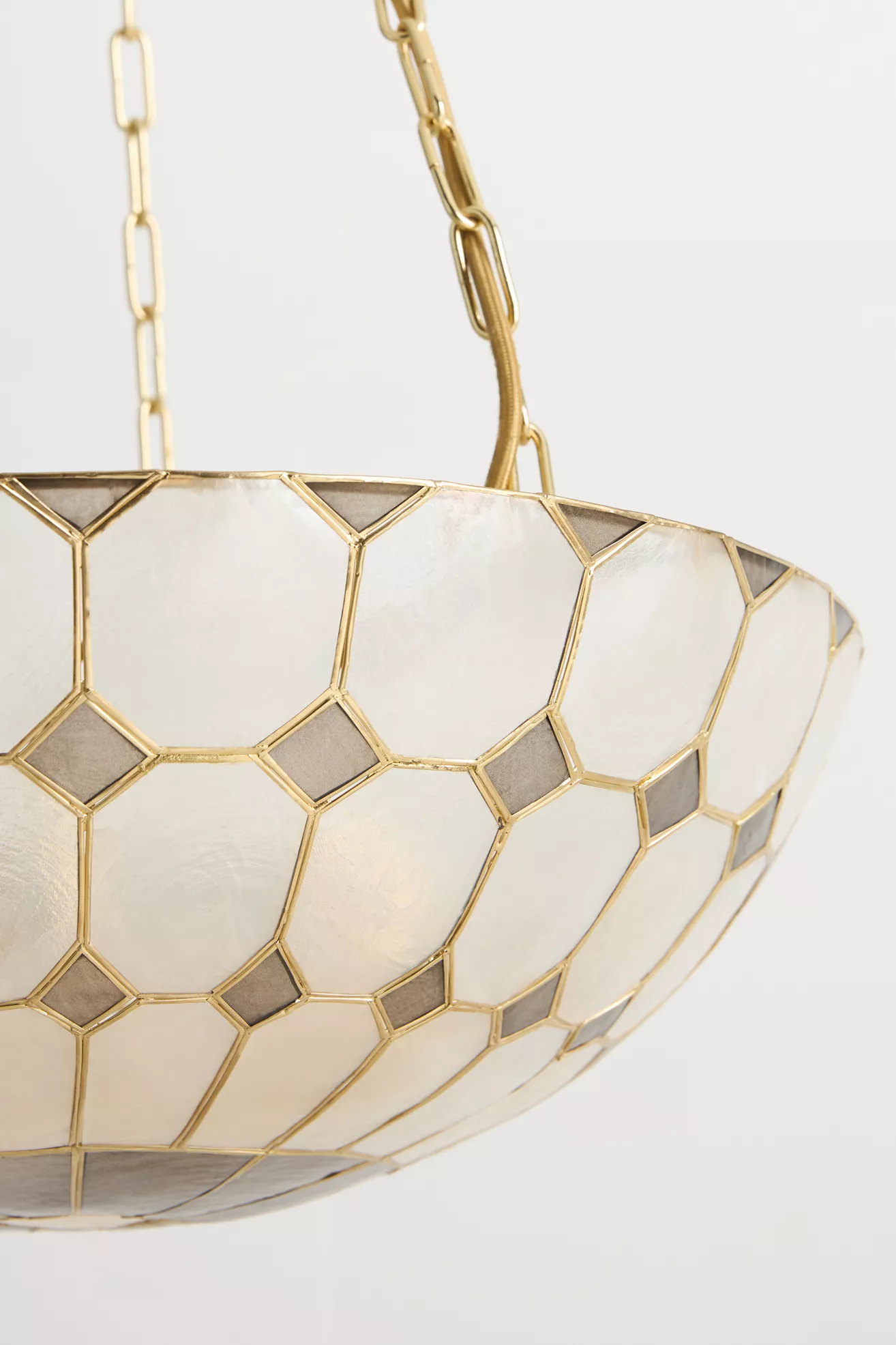Lila Capiz Uplit Pendant - thumbnail 2