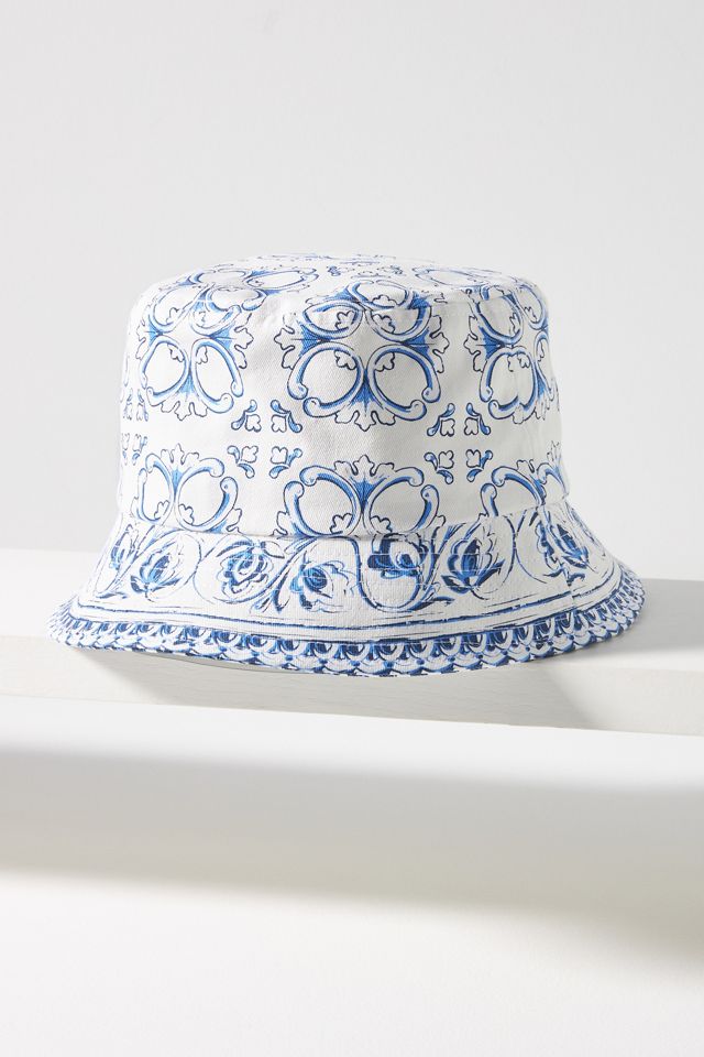 Coney Island Picnic Tile Print Bucket Hat #1