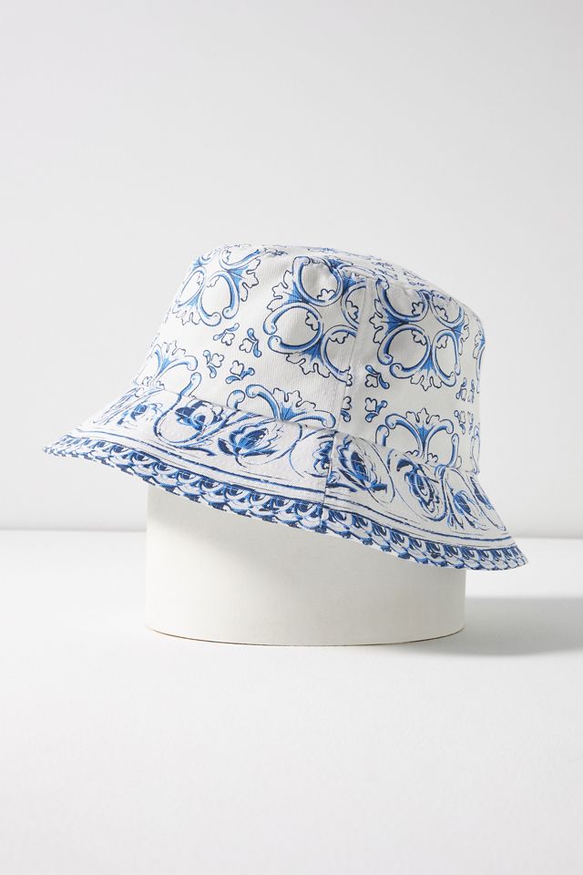 Coney Island Picnic Tile Print Bucket Hat #2