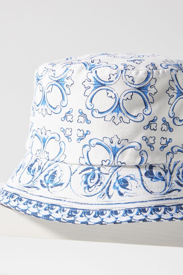Coney Island Picnic Tile Print Bucket Hat #3