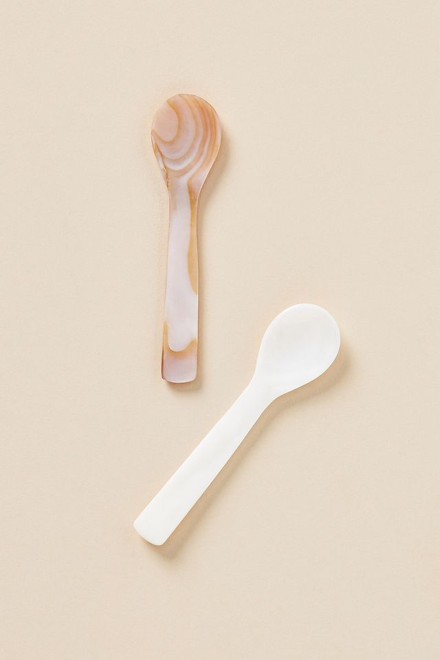 Mother-of-Pearl Caviar Spoons, Set of 2 | AnthroLiving