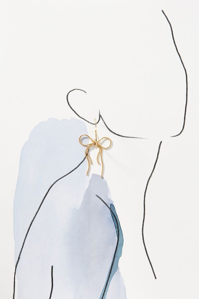 Bow Hoop Earrings #2
