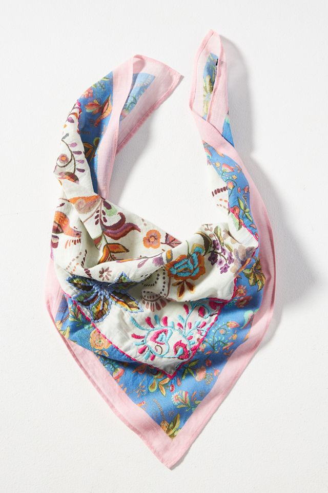 Vismaya Floral Embroidered Scarf #1