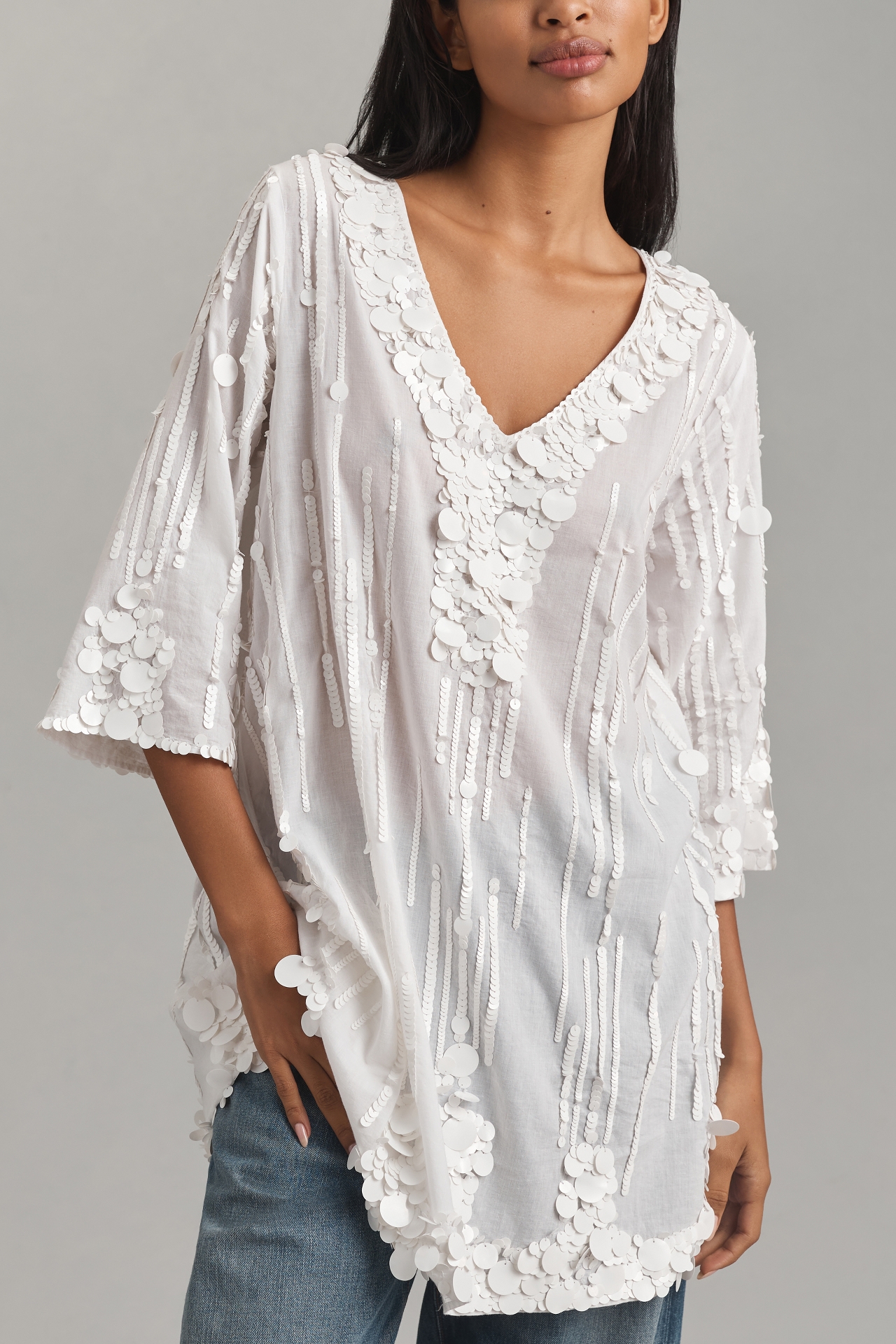 Chan Luu Embroidered Kaftan