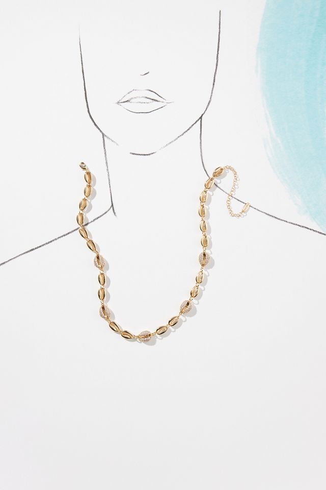 Pavé Cowrie Shell Necklace #2