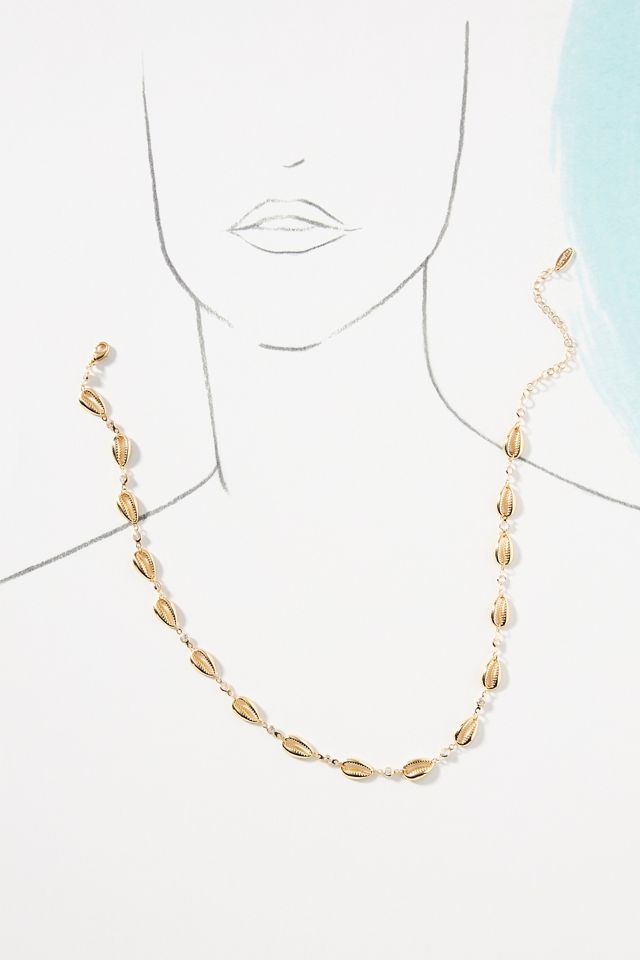 Crystal Puka Shell Necklace #3