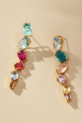 Shop Mignonne Gavigan Meknes Crystal Drop Earrings In Multicolor