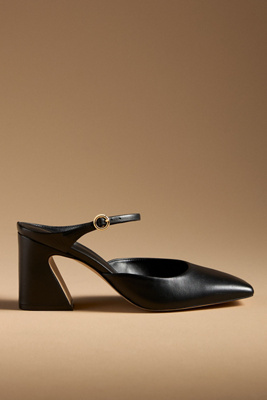 By Anthropologie Square-toe Mule Heels In Black