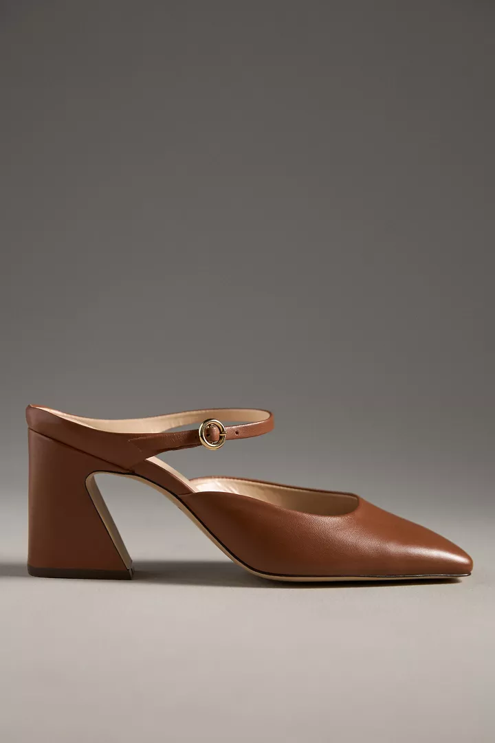 By Anthropologie Square-Toe Mule Heels