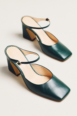 By Anthropologie Square-toe Mule Heels In Multi