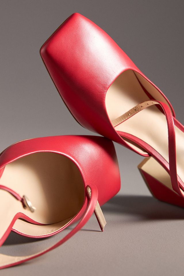 Tacones Mule de Punta Cuadrada de Anthropologie #3