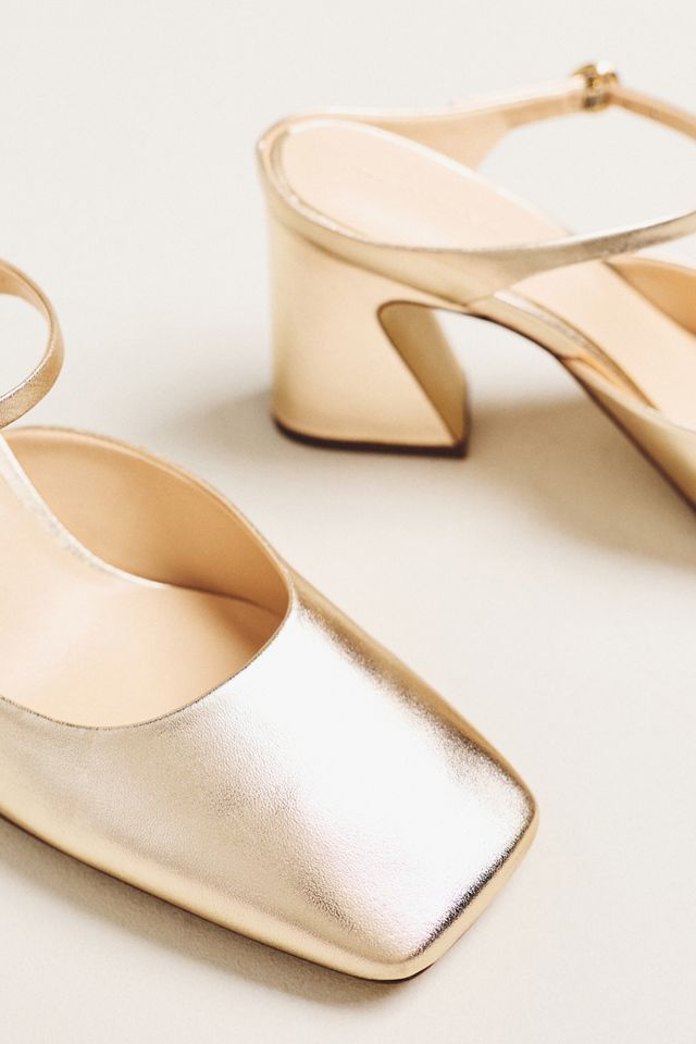 Square-Toe Mule Heels