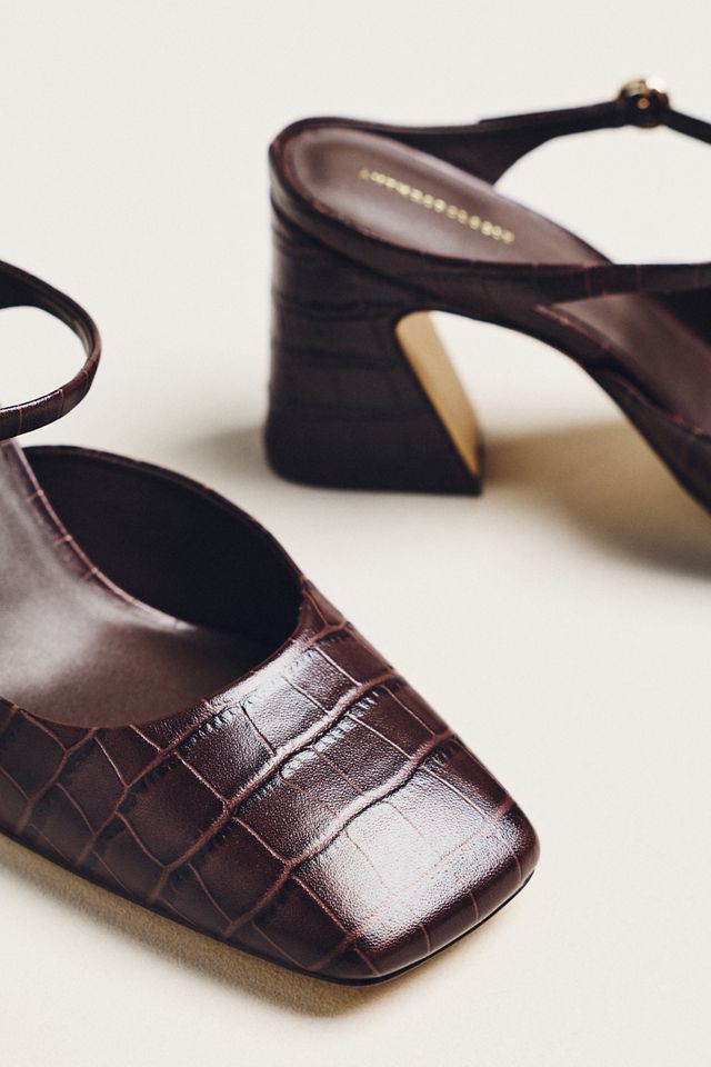 Square-Toe Mule Heels