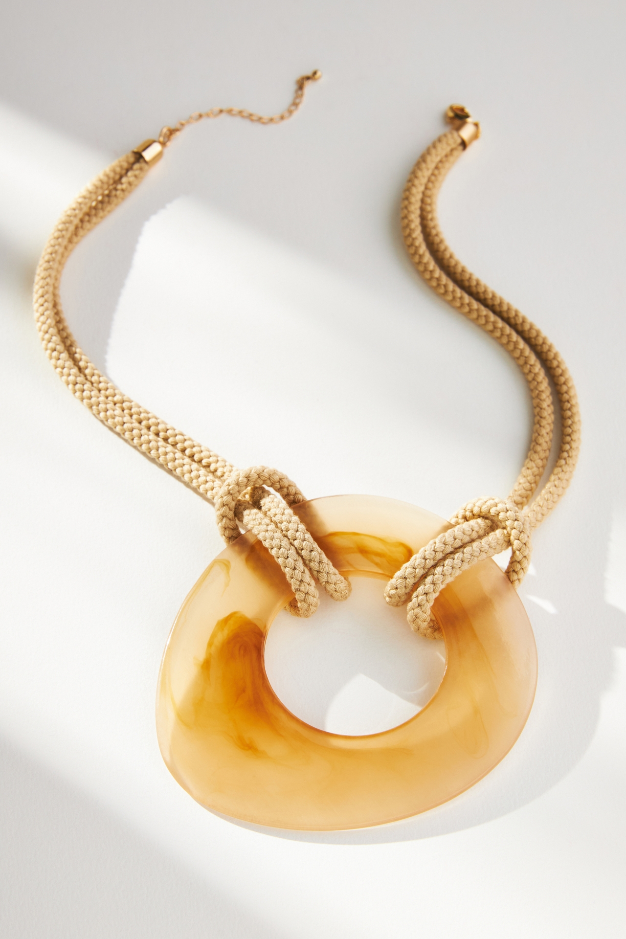 Resin Pendant Cord Necklace