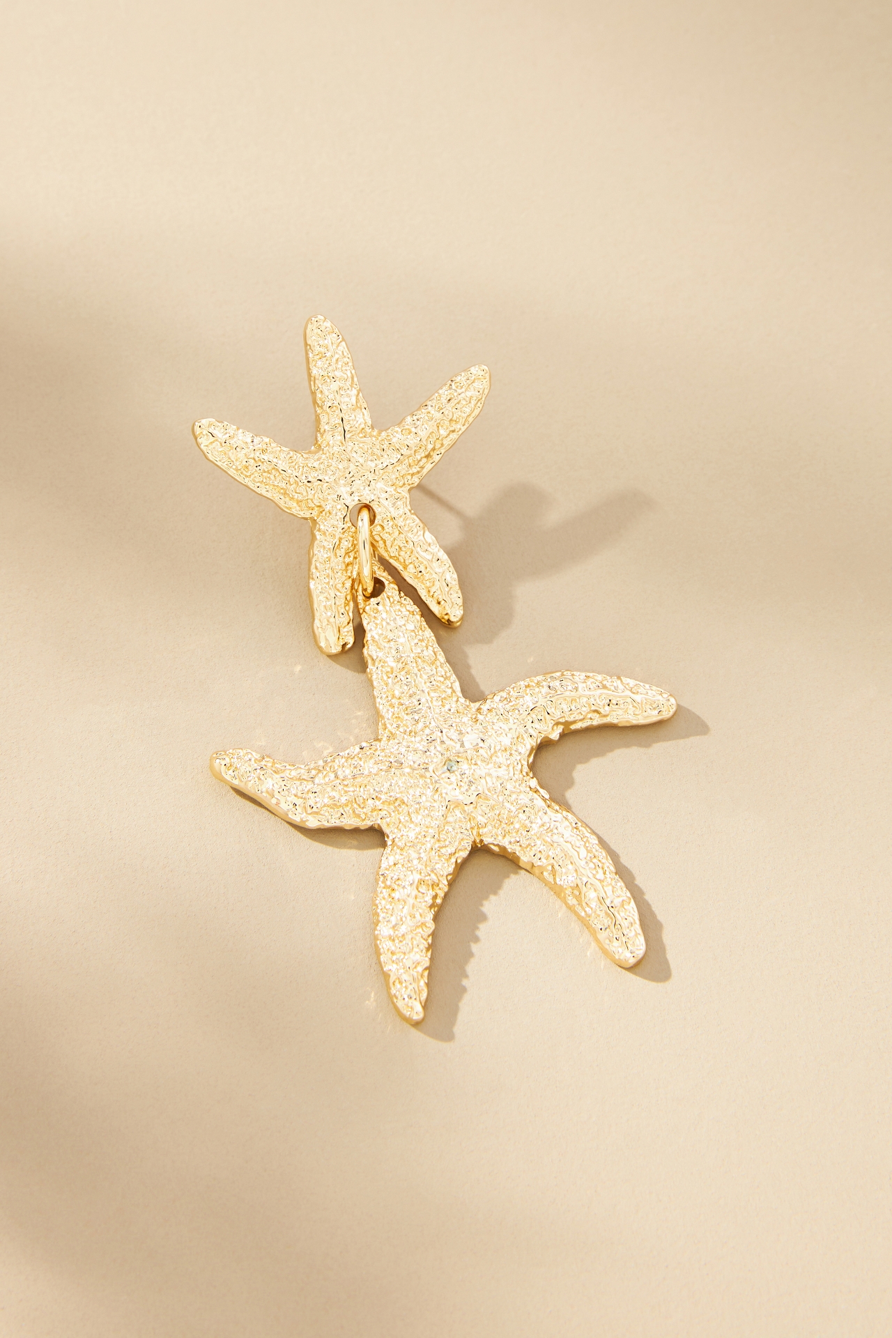 Double Starfish Drop Earrings