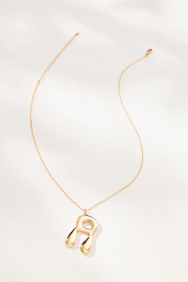 Bubble Letter Monogram Necklace #2